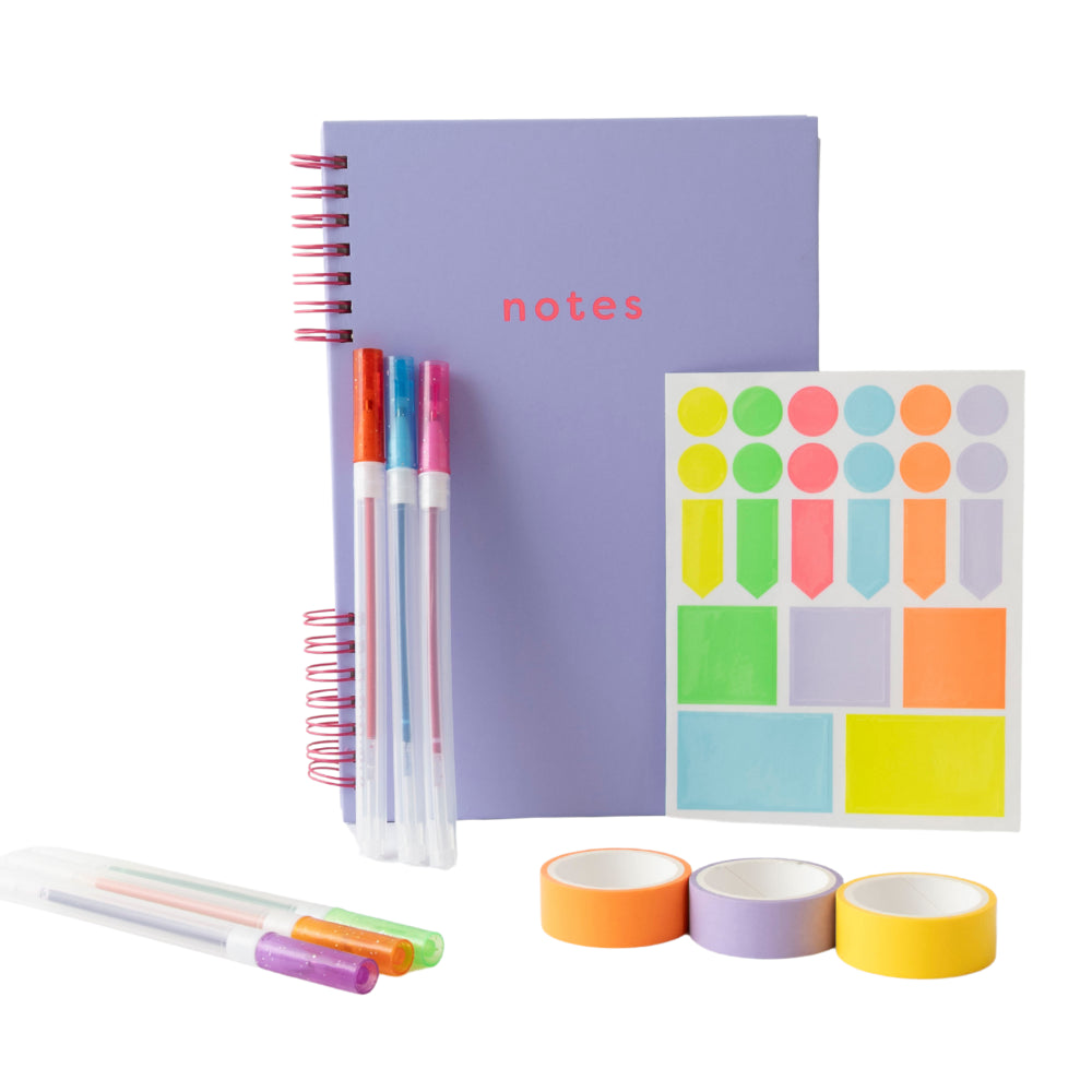 Vivid Collection Stationery Set - PINK/PURPLE